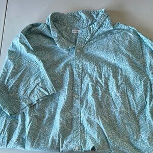 Sonoma Men's Casual Button Down Shirt - Light Blue Wave Pattern